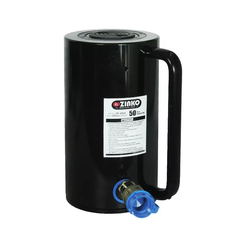 ALUMINUM SINGLE ACTING CYLINDER MODEL: ZR-506A - 50 TON 6" STROKE