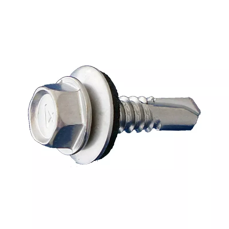 Daggerz #10 x 1" Self-Drilling Metal-to-Metal Screw with Washer, Hex Head - 410 Stainless Steel, Qty. 4,000