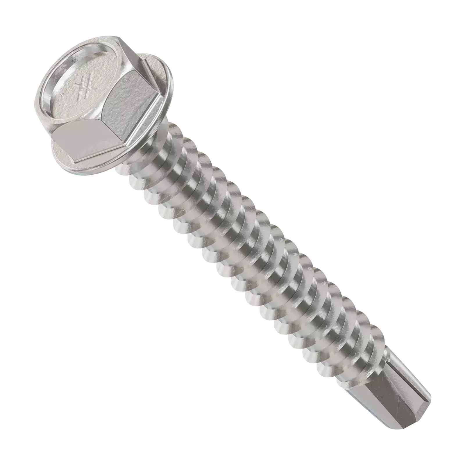 Simpson Strong-Tie #12 x 1-1/2" Self-Drilling Screw, Hex-Washer Head - 316 Stainless Steel, Qty. 100