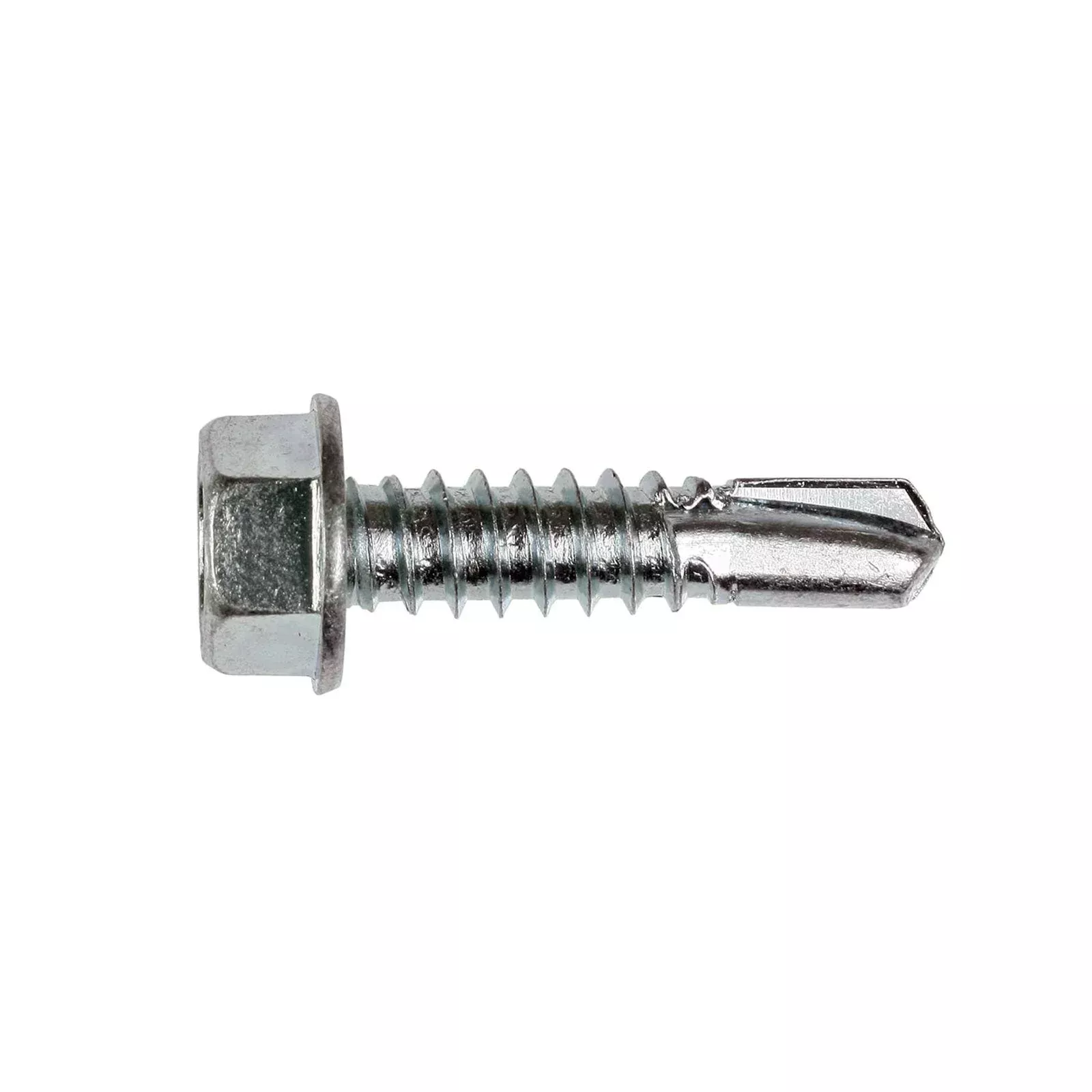 Simpson Strong-Tie #14 x 1" Self-Drilling E Metal Screw, Hex-Washer Head - Clear Zinc, Qty. 2,500