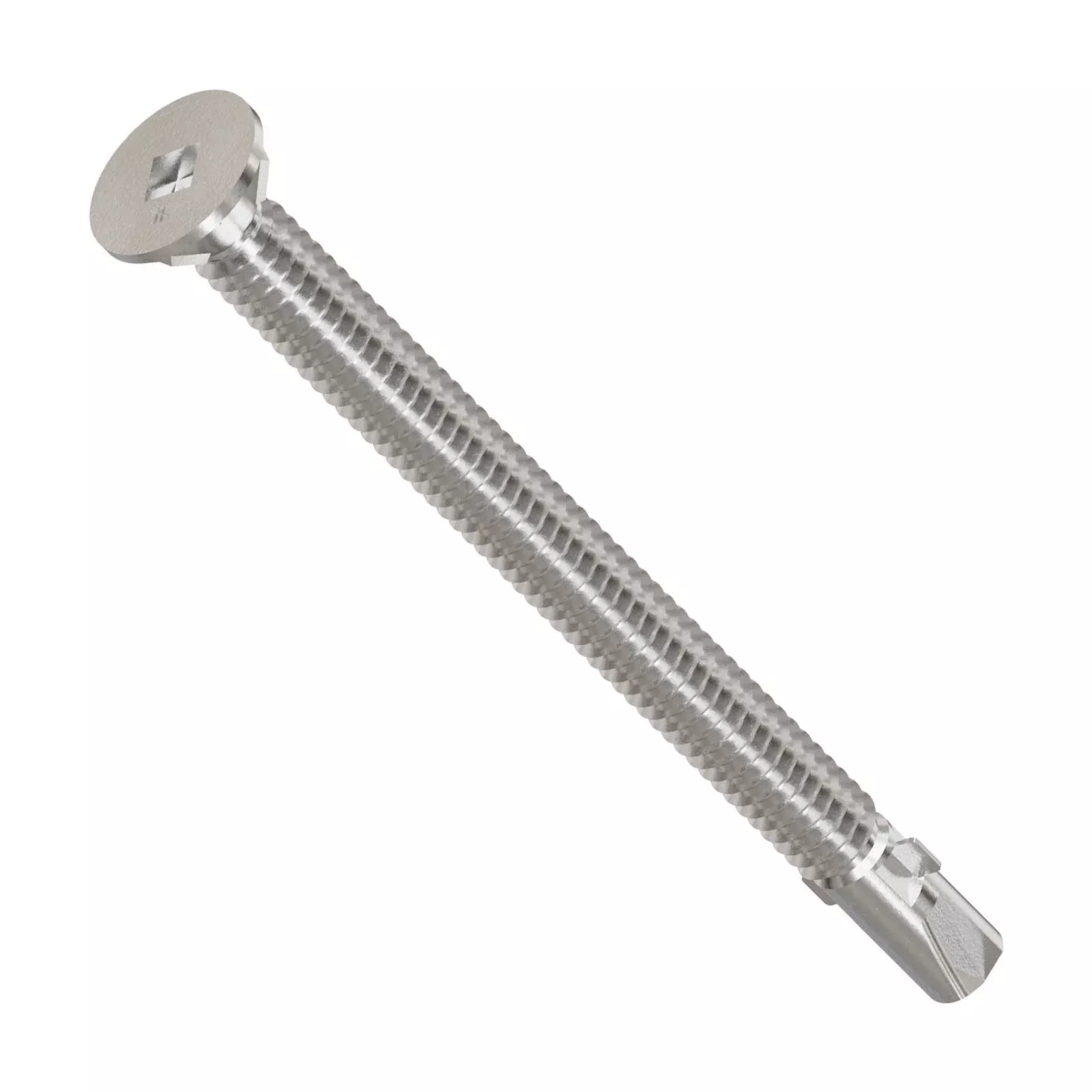 Simpson Strong-Tie #14 x 3-1/4" Self-Drilling Screw with Wings, Flat Head - 410 Stainless Steel, Qty. 100