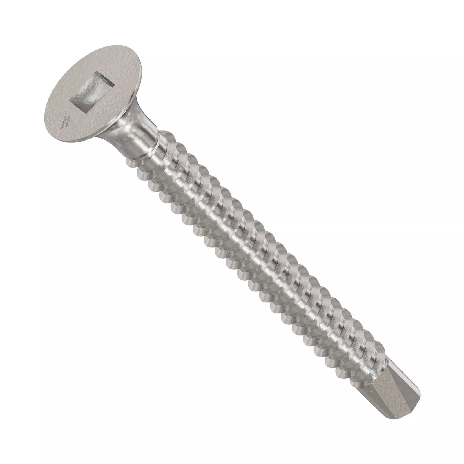 Simpson Strong-Tie #8 x 1-5/8" Self-Drilling Wood-to-Steel Screw, Square Bugle Head - 410 Stainless Steel, Qty. 100