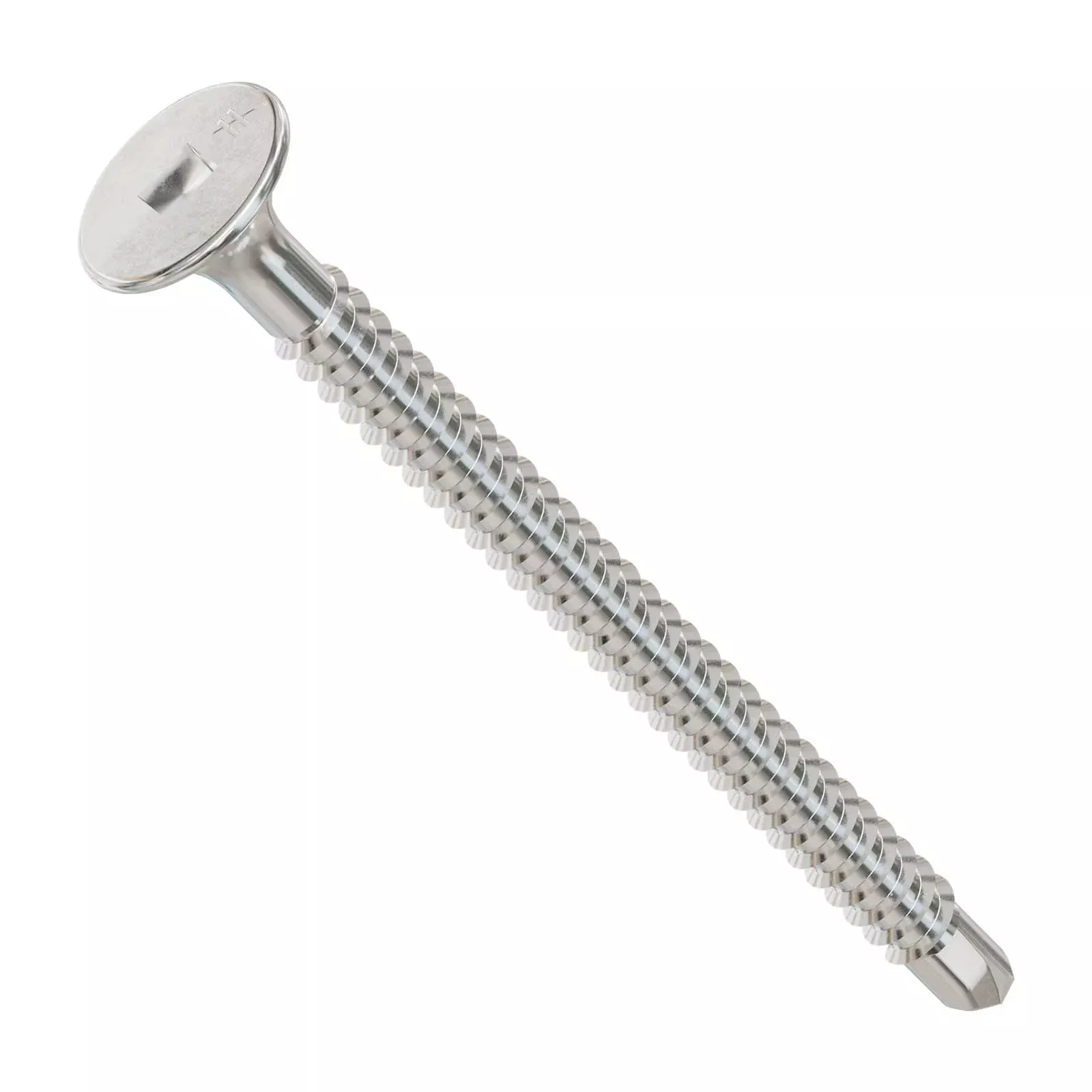 Simpson Strong-Tie #8 x 2-1/4" Self-Drilling Square Drive Fiber-Cement Screw, Square Wafer Head - 410 Stainless Steel, Qty. 100