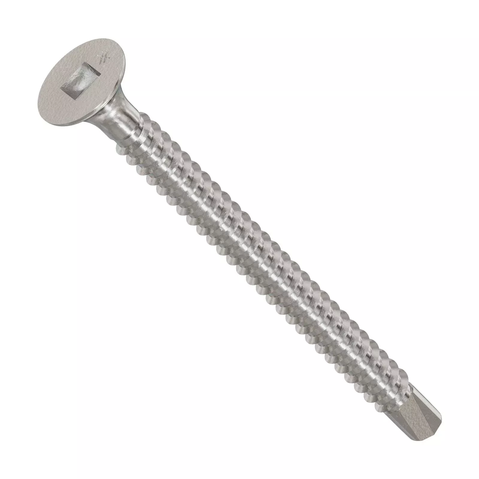 Simpson Strong-Tie #8 x 2" Self-Drilling Wood-to-Steel Screw, Square Bugle Head - 410 Stainless Steel, Qty. 100