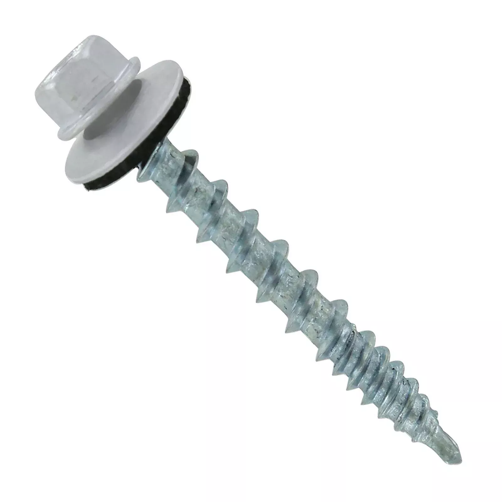 ST Fastening #10 x 1-1/2" Kwikseal Woodbinder Metal Roofing Screw - Alamo White | Qty. 2,500 (Carton)
