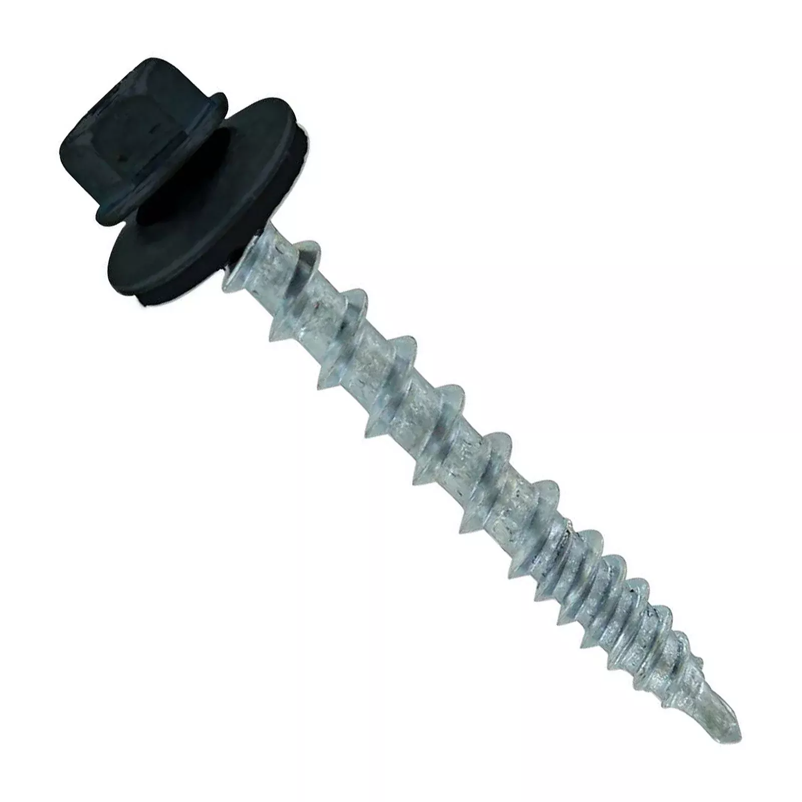 ST Fastening #10 X 1-1/2" Kwikseal Woodbinder Metal Roofing Screw - Black, Pkg 250