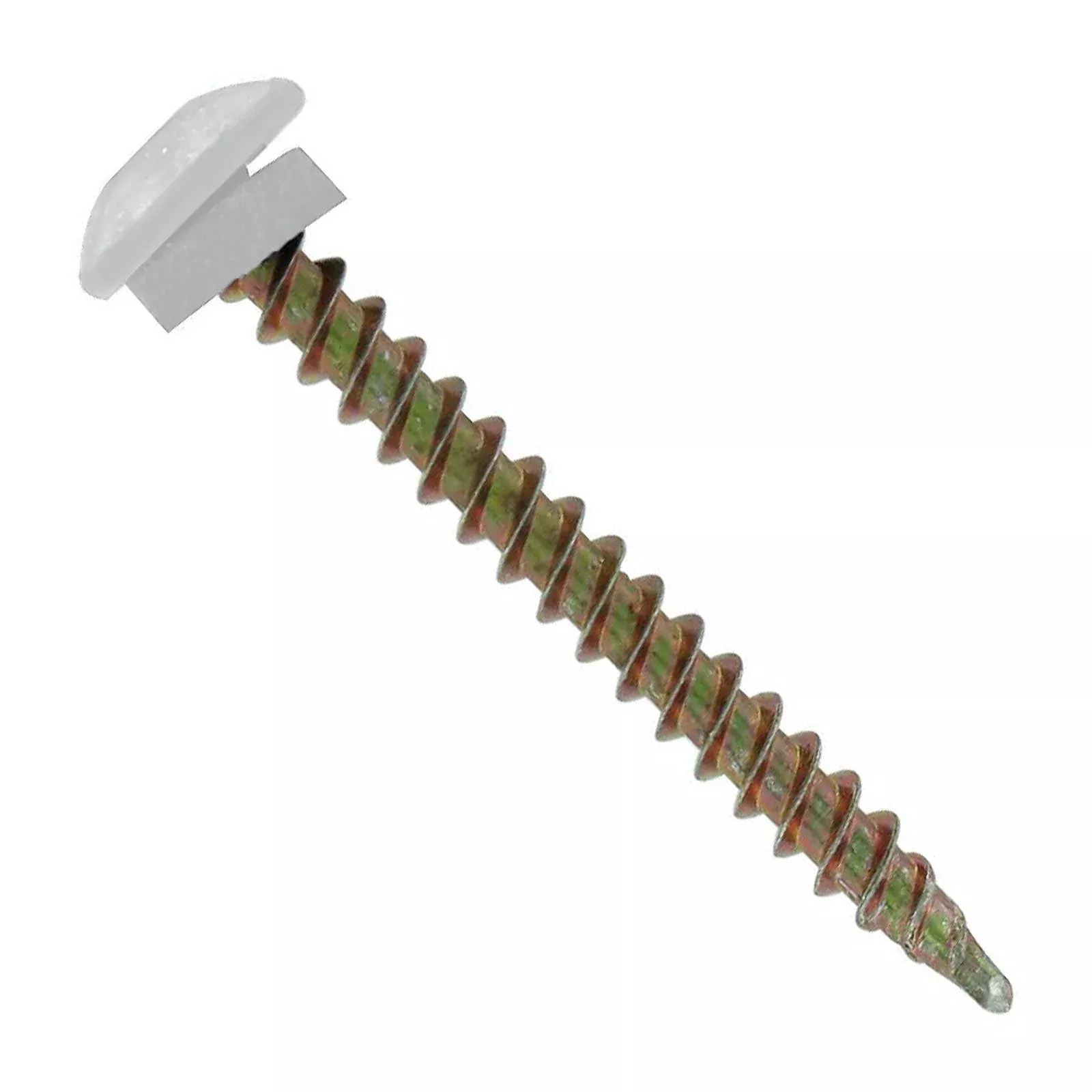ST Fastening #10 x 2" Eclipse Woodbinder Metal Roofing Screw - Polar White, Pkg 250
