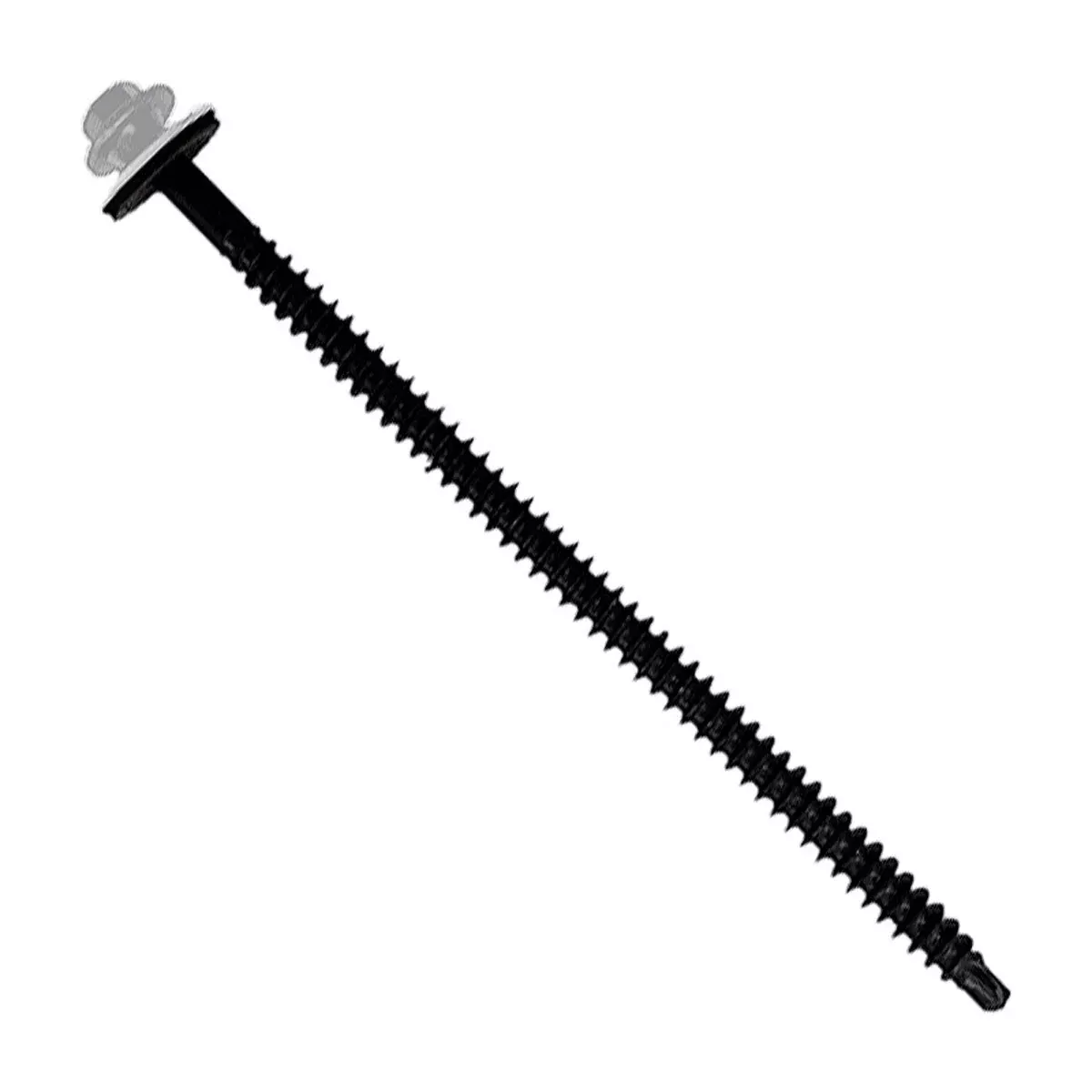 ST Fastening #12 X 4-1/2" InsulDrill Metal Roofing Screw - Alamo White, Pkg 100
