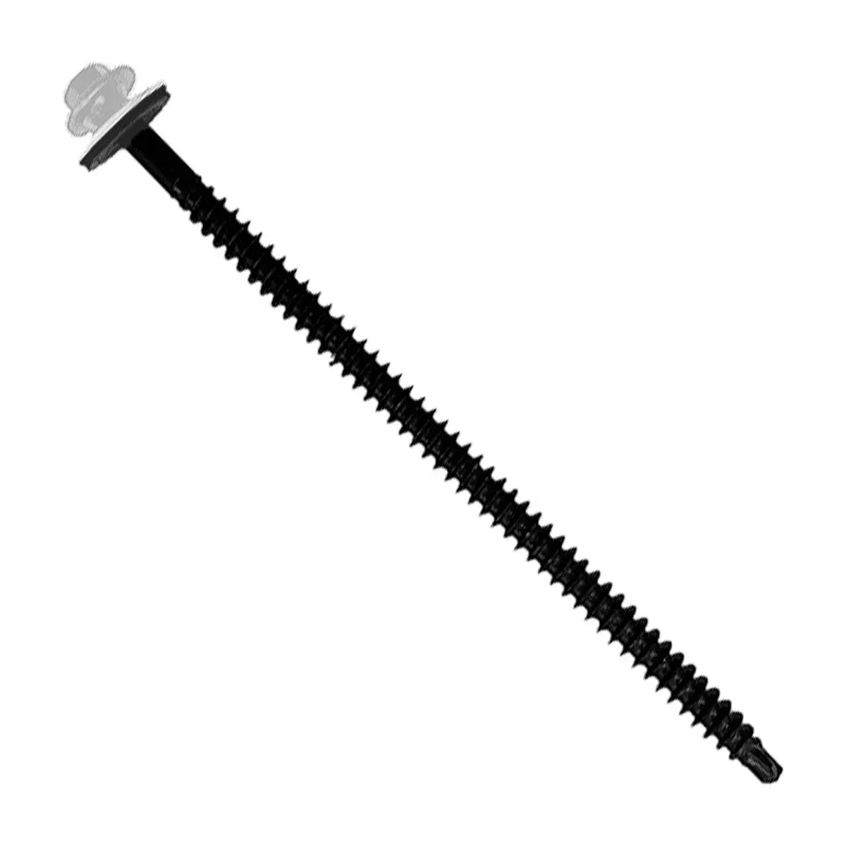 ST Fastening #12 X 4-1/2" InsulDrill Metal Roofing Screw - Polar White, Pkg 100