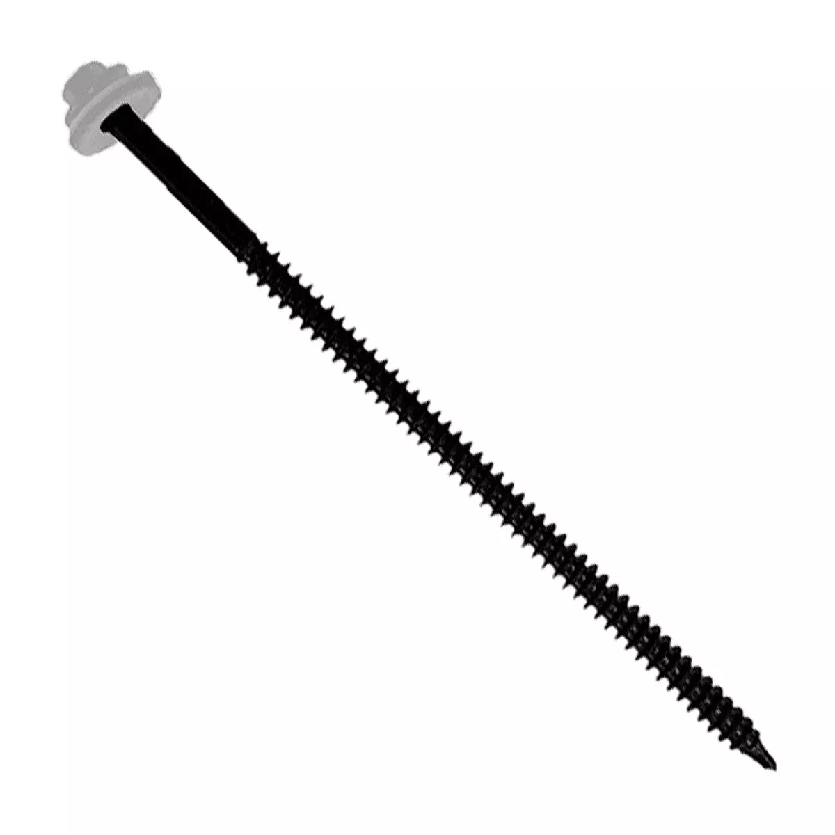 ST Fastening #12 X 5" InsulDrill Metal Roofing Screw - Alamo White, Pkg 100