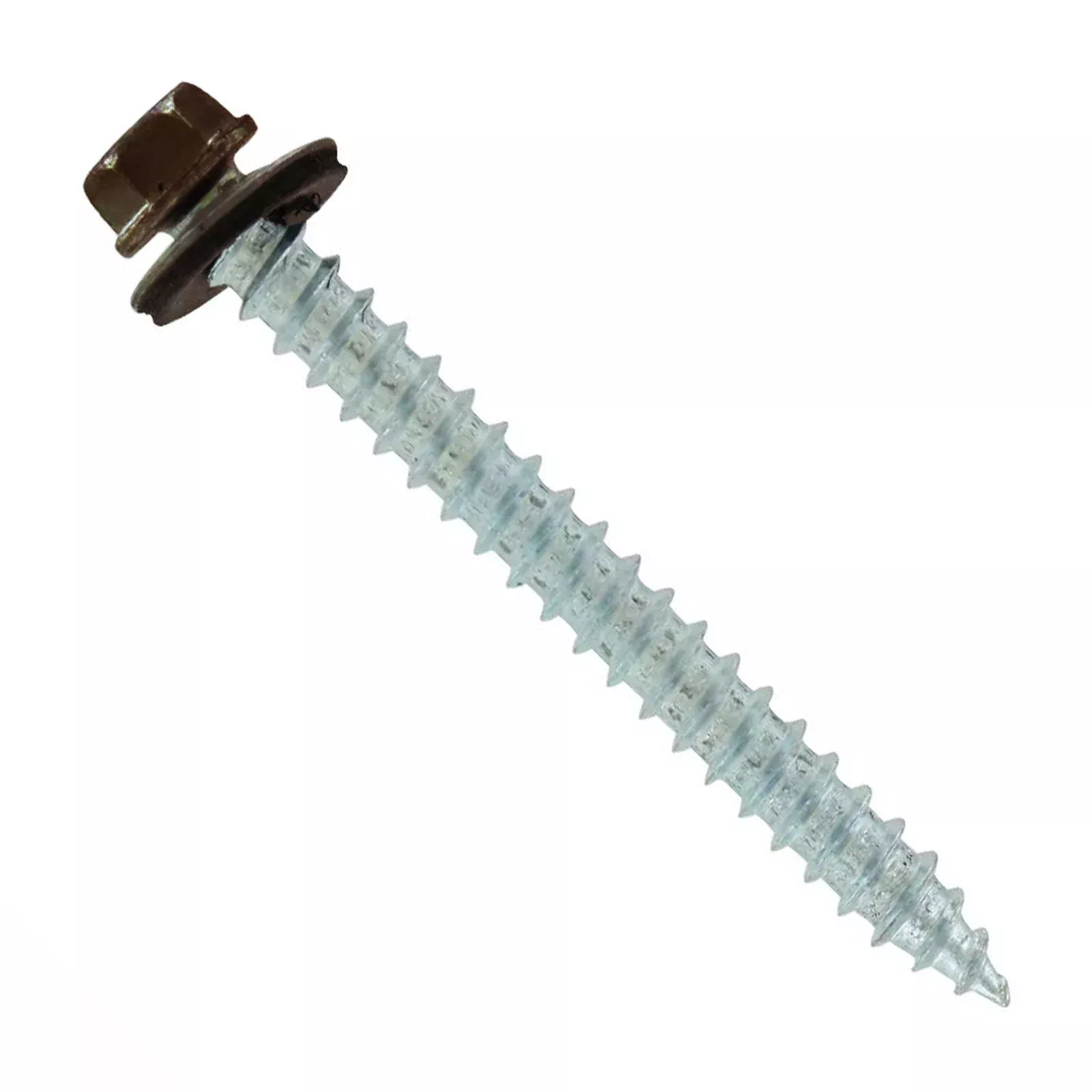 ST Fastening #14 x 2-1/2" Type 17 Woodbinder Metal Roofing Screw - Koko Brown, Pkg 250