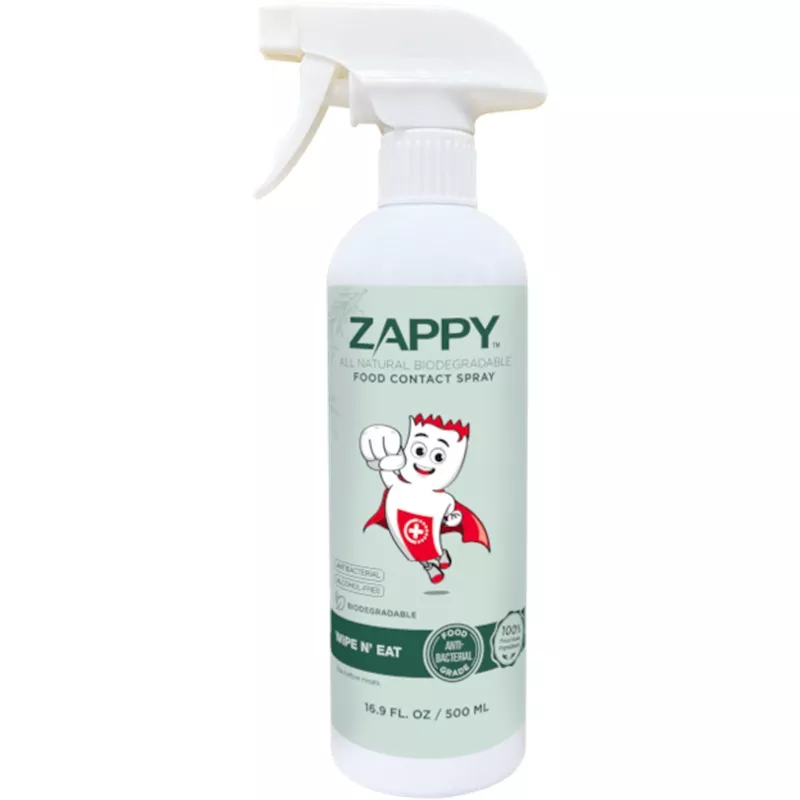 ZAPPY ALL NATURAL BIODEGRADABLE FOOD CONTACT SPRAY 500ML