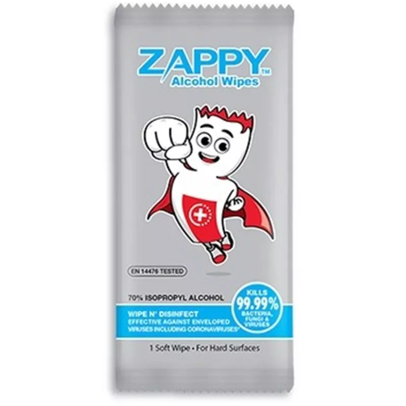 ZAPPY IPA ALCOHOL WIPES 1S X 100 SHEETS