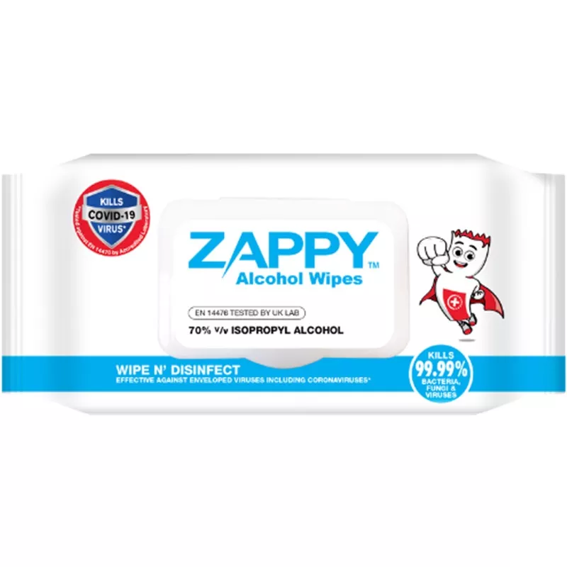 ZAPPY IPA ALCOHOL WIPES 50R