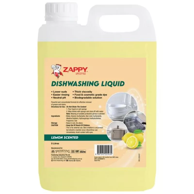 ZAPPY LIFESTYLE DISHWASHING LIQUID 5L