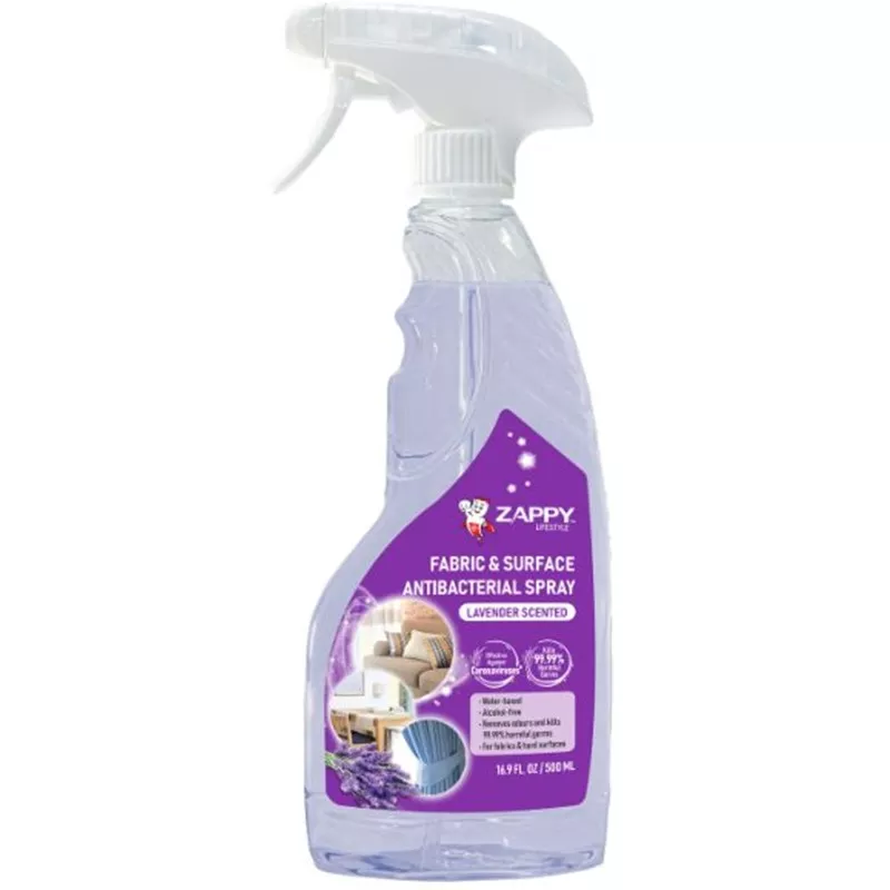 ZAPPY LIFESTYLE FABRIC AND SURFACE ANTIBACTERIAL SPRAY 500ML